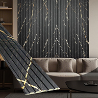 Revêtement mural WPC classique en bois de bambou gaufré 3D, écologique, imperméable, ignifuge, décoratif traditionnel pour salle à manger et salon