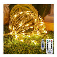 Multifunctionele koperen LED warmwitte binnenverlichting met knopbediening, oplaadbaar, 3m lang, voor Valentijnsdag