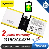 Baterai Laptop G16QA043H untuk Microsoft Surface Go 1824 4415Y Tablet PC 2ICP4/76/76 7.66V 26.12Wh Baterai Notebook G16QA043H