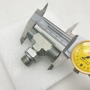 Connecteurs de tuyau en acier inoxydable de haute qualité à 3 voies, adaptateurs hydrauliques à 3 voies, raccords hydrauliques JIC - Product Image 6