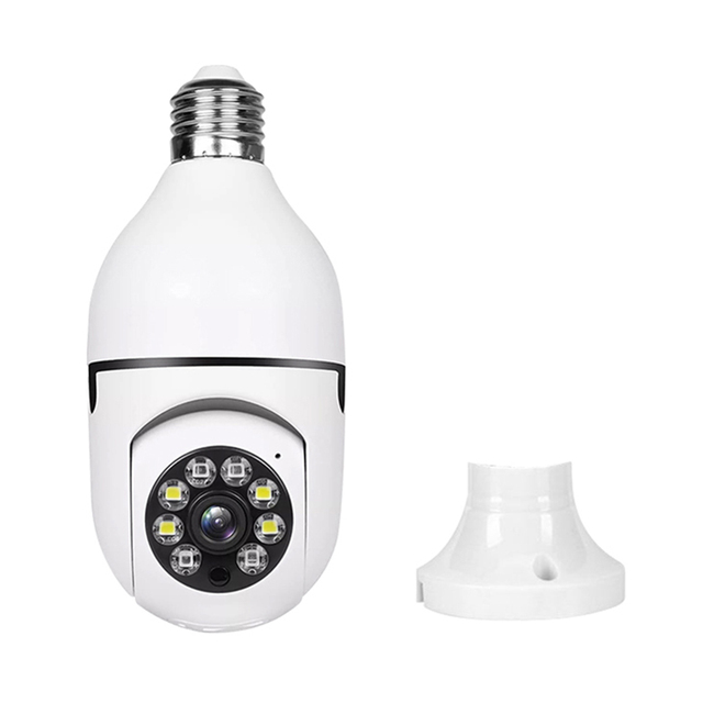 E27 Smart CCTV WiFi Security Camera LED Light Bulb Indoor Wireless Socket SD Card Slot for 360 Security CMOS for Home Use