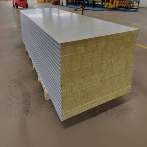 <span class=keywords><strong>Aislamiento</strong></span> térmico de <span class=keywords><strong>techo</strong></span> de alta calidad 50mm 75mm 100mm Panel sándwich de lana de roca para construcción de viviendas exteriores - Product Image 4