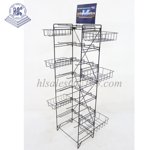 Promotion sol pose fil marchandise puces cintre étagères affichage alimentaire collation croustilles présentoirs en métal <span class=keywords><strong>hl</strong></span> - Product Image 2