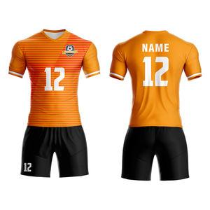ชุดเสื้อฟุตบอลแบบยูนิเซ็กซ์สั่งทำพิเศษ พร้อมชื่อทีมและโลโก้ พิมพ์ลายด้วยความร้อน ผ้าสแปนเด็กซ์/โพลีเอสเตอร์ สำหรับผู้ใหญ่ - Product Image 1