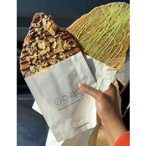 Kraft đôi mở túi không thấm mỡ oilproof hình chữ L phẳng Croissant tam giác túi cho phẳng Croissant bánh sandwich bánh rán Waffle - Product Image 5