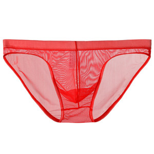 Da <span class=keywords><strong>uomo</strong></span> in maglia breve biancheria intima trasparente trasparente trasparente trasparente contrasto marsupio supporto maschio intimo intimo Lingerie elastica - Product Image 6