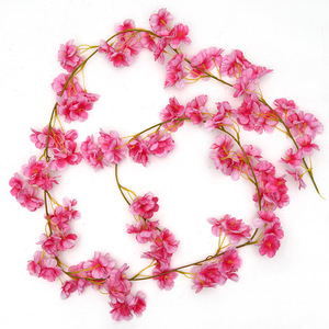 Guirlande de fleurs de <span class=keywords><strong>cerisier</strong></span> artificielles, m, rose et blanc, fausses fleurs, pour un arc de mariage, pour une décoration murale - Product Image 2