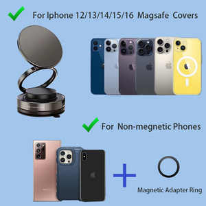 360 °   Supporto Magnetico per <span class=keywords><strong>Telefono</strong></span> da Auto Aggiornato con Ventosa Flessibile per Auto, Palestra, <span class=keywords><strong>Specchio</strong></span>, Doccia, Cruscotto - Product Image 3