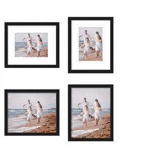 Cadre photo décoratif en verre transparent doré avec taille personnalisée pour table et mur - Product Image 1