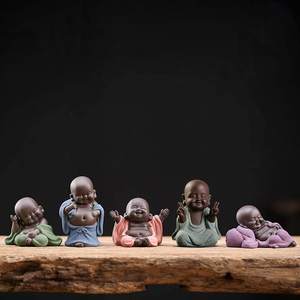 Hot <strong>Sale</strong> Ceramic Little Cute Baby Buddha Statue Monk Figurine Home Decor Creative Baby Crafts <strong>Dolls</strong> Ornaments Gift Arts &amp;crafts - Product Image 3