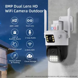 6MP Dual Lens Human Motion Detection 2 Way Audio PTZ IP Wireless CCTV Outdoor 360 Home Security ICsee WIFI Securirty Camera