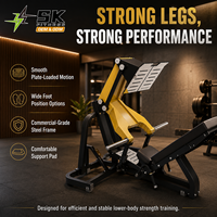 Presse à jambes SK 45 degrés à charge libre pour entraînement musculaire, équipement de fitness pour centre de sport avec cadre de sécurité réglable
