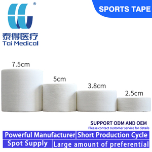 <span class=keywords><strong>Bande</strong></span> de sport légère en coton blanc non élastique de 3,8 cm x 9,1 m, imprimée, pour le basketball, le football, la cheville, le genou et le poignet - Product Image 1