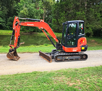 Mini-excavatrice Kubota KX040-4 certifiée CE, 4 tonnes, compacte, avec cabine et pince hydraulique