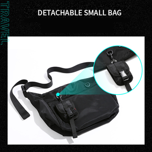 Sacs messagers de style coréen pour hommes et femmes, grand sac de voyage décontracté, sac à bandoulière en nylon imperméable pour ordinateur portable - Product Image 4