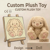 Peluche personnalisée OEM, lapin aux oreilles tombantes et aux grandes pattes, rose poudré, super doux, jouet en peluche pour enfant, compagnon, cadeau, CE