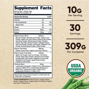 Thảo dược bổ sung siêu thực phẩm siêu xanh siêu thực phẩm màu xanh lá cây hỗn hợp bột dinh dưỡng xanh và siêu thực phẩm bột hương vị tùy chỉnh - Product Image 3