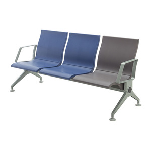 Silla de espera Ausnutria DZ-065 azul real con pasamanos para uso hospitalario - Product Image 1