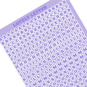 Pegatinas de letras digitales de colores, decoración de tarjetas diy, pegatinas de letras simples, adhesivo para tarjetero - Product Image 6