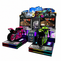 Nouvelle machine de jeu d'arcade 2 joueurs, course de voitures à monnayeur, équipement de divertissement dynamique de simulation de conduite pour salles de jeux