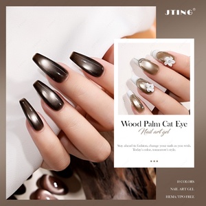 JTING Fournisseur de premier plan, Collection de gels œil de chat effet bois 10 couleurs, Vernis gel œil de chat magnétique, Sans TPO/HEMA, Vernis gel pour ongles personnalisé OEM - Product Image 6