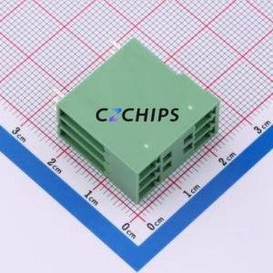 DB2EVH-3.81-2*3P-GN Plug-in Terminal Block Through hole,P=3.81mm Connector Board-to-Board / Socket - Closed 2x3P 3.81mm Green - Product Image 1