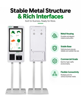 Kiosque sur pied avec écran tactile, support d'affichage pour tablette tactile pour écrans de 21,5 et 27 pouces