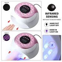 268W UV LED lampe à ongles 57 LED sèche-ongles avec capteur infrarouge lampe de manucure à séchage rapide cabine UV pour salon de manucure