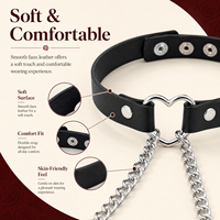 Collier de chasteté réglable en cuir avec pinces à tétons et chaîne, jouets sexuels SM pour femmes, couples, jeux pour adultes