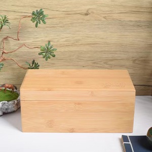 Caja de regalo para tazas Jianzhan de bambú y madera, forrada con lino y esponja, caja rectangular de bambú con compartimentos, caja de almacenamiento. - Product Image 3