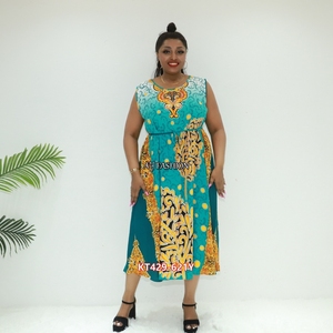Robe africaine Vêtements musulmans <span class=keywords><strong>Leso</strong></span> Véritable Amour Sahara KT429-621Y Ghana Mode Boubou - Product Image 2