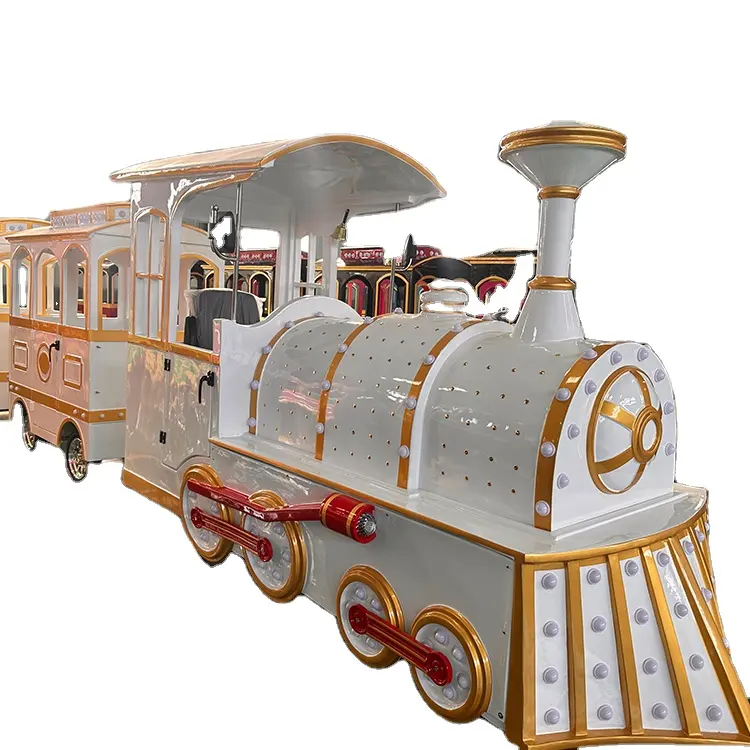 Tren eléctrico sin rieles popular de alta calidad, modelo Maxi, parque de atracciones, turismo, tren para niños y adultos, venta directa de fábrica