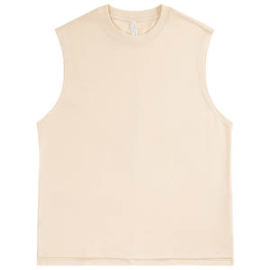 Logo personnalisé OEM 100% coton 220GSM chemise sans manches de gymnastique d'été surdimensionnée pour hommes Stringer débardeurs avec un design élégant - Product Image 3