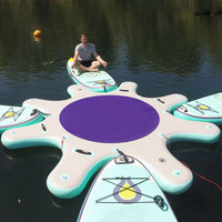 Station de yoga aquatique gonflable pour paddle board, quai pour paddle board