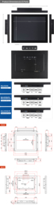 Moniteur de rack de haute qualité sans pilote, installation rapide, moniteur tactile de rack industriel PNP avec supports de montage sur rack - Product Image 6