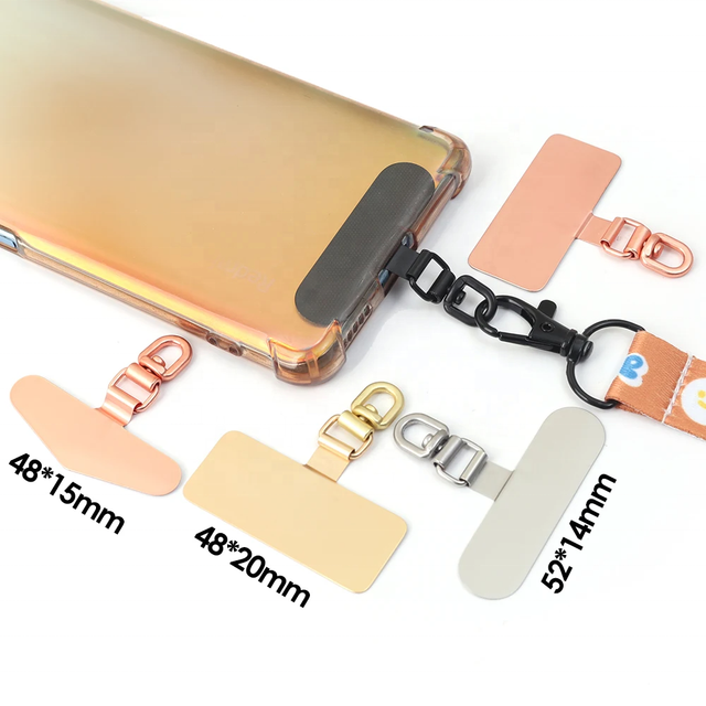 360 Degree Rotatable Metal Gaskets Universal Phone Lanyard Tether Tab Stainless Steel Patch Clips Connector for IPhone