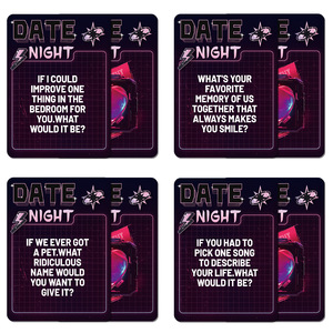 <span class=keywords><strong>Jeu</strong></span> de cartes de conversation pour couples pour une soirée romantique, 50 flashcards, questions intimes, jeux de société, coffret cadeau pour amoureux romantiques - Product Image 3