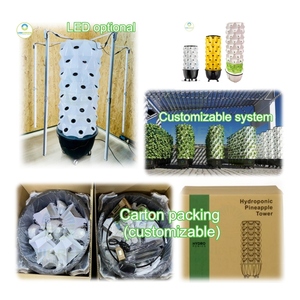 Torre da Giardino Verticale con Ruote a 12 Livelli e Serbatoio da 65L, Sistemi di Giardinaggio Verticale Idroponico <span class=keywords><strong>per</strong></span> la Coltivazione di Ortaggi e Piante - Product Image 4