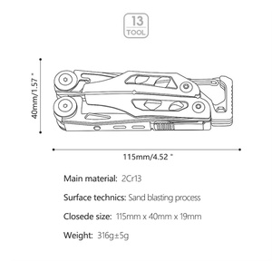 MP-9543 New Edc Đa Chức Năng Đi Bộ Đường Dài Kìm Ngoài Trời Cắm Trại Đa Năng Gấp Túi Đa Dụng Cụ Dao Lưỡi Kìm - Product Image 3
