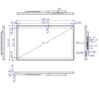 Tablet de 21.5 Pulgadas con Android 14 para Montaje en Pared, RK3576 Quad Core A55, 4GB, Pantalla Táctil Capacitiva, Ethernet, Terminal Empresarial