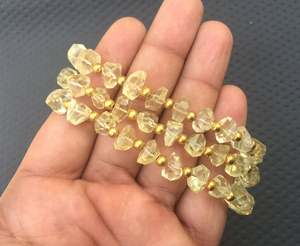 Piedra preciosa de cuarzo limón Natural, 22 piezas, cuentas con forma de pepitas facetadas para hacer joyas, joyería de cuarzo de piedra hermosa hecha a mano - Product Image 5