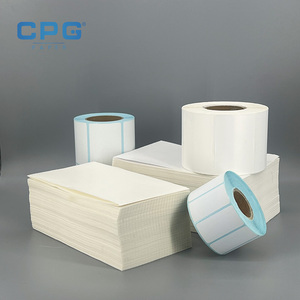 Autocollant thermique pour code-barres 3x5 pouces (100x150mm) 120gsm résistant aux rayures, fourni directement par l'usine, pour étiquettes d'expédition d'entrepôt - Product Image 1