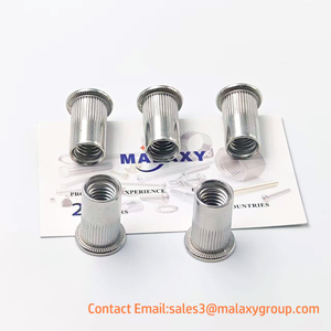 Tuerca Remachable MALAXY M3 M8, Cabeza Plana Cilíndrica Pequeña M6, <span class=keywords><strong>Acero</strong></span> <span class=keywords><strong>Inoxidable</strong></span>, Rosca Tubular Hexagonal, Tuerca Remachable Moleteada - Product Image 3