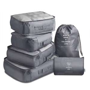 Set Organizer Tas Penyimpanan Pakaian Perjalanan 6 Pcs dalam 1 Bungkus Kain Twill, Laris Manis - Product Image 4