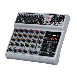 Mezclador de Sonido Profesional con Cancelación de Ruido BM-<span class=keywords><strong>07</strong></span>, Altavoz para DJ con Voz Ajustable y Función Inalámbrica para Cantar en Familia - Product Image 1
