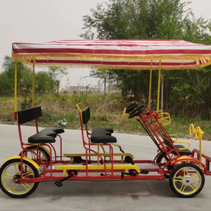 2023 nuovo stile 4 persone ruota per persona surrey <span class=keywords><strong>bici</strong></span> tandem di lusso per la vista che vede la bicicletta turistica - Product Image 4