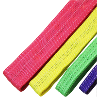Sangle de levage plate en polyester 1T 3M pour charges lourdes, avec accessoires en acier inoxydable haute résistance et légers