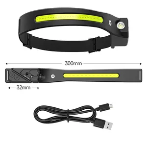 DP New Arrivals Hiking COB Induction Head Lamp Emergency USB Lithium Rechargeable XPE LED Headlight Motion Sensor Headlamp