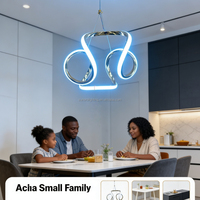 Lustre LED tricolore irrégulier doré de 30 cm, qualité stable, idéal pour petits espaces, décoration de restaurant, éclairage pour la maison africaine