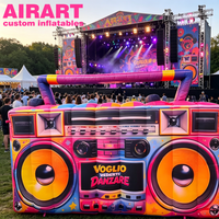 Radio gonflable, Artair Custom Inflatable Giant Boombox, modèle de radio gonflable décoratif pour festival de musique